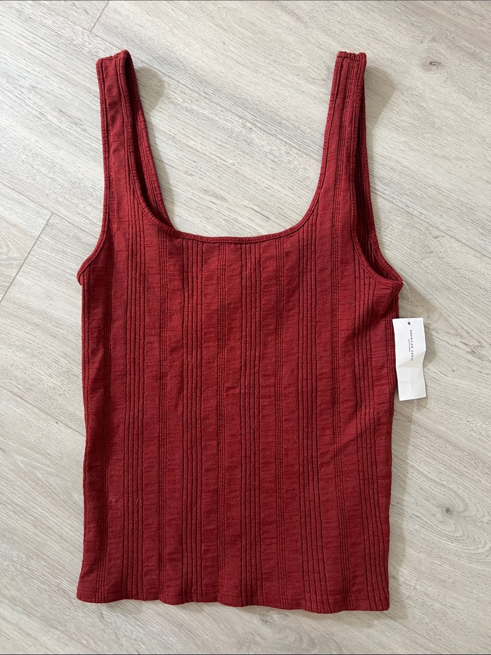 NWT American Eagle Outfitters Ribbed Burnt Orange Tank Top Size Medium